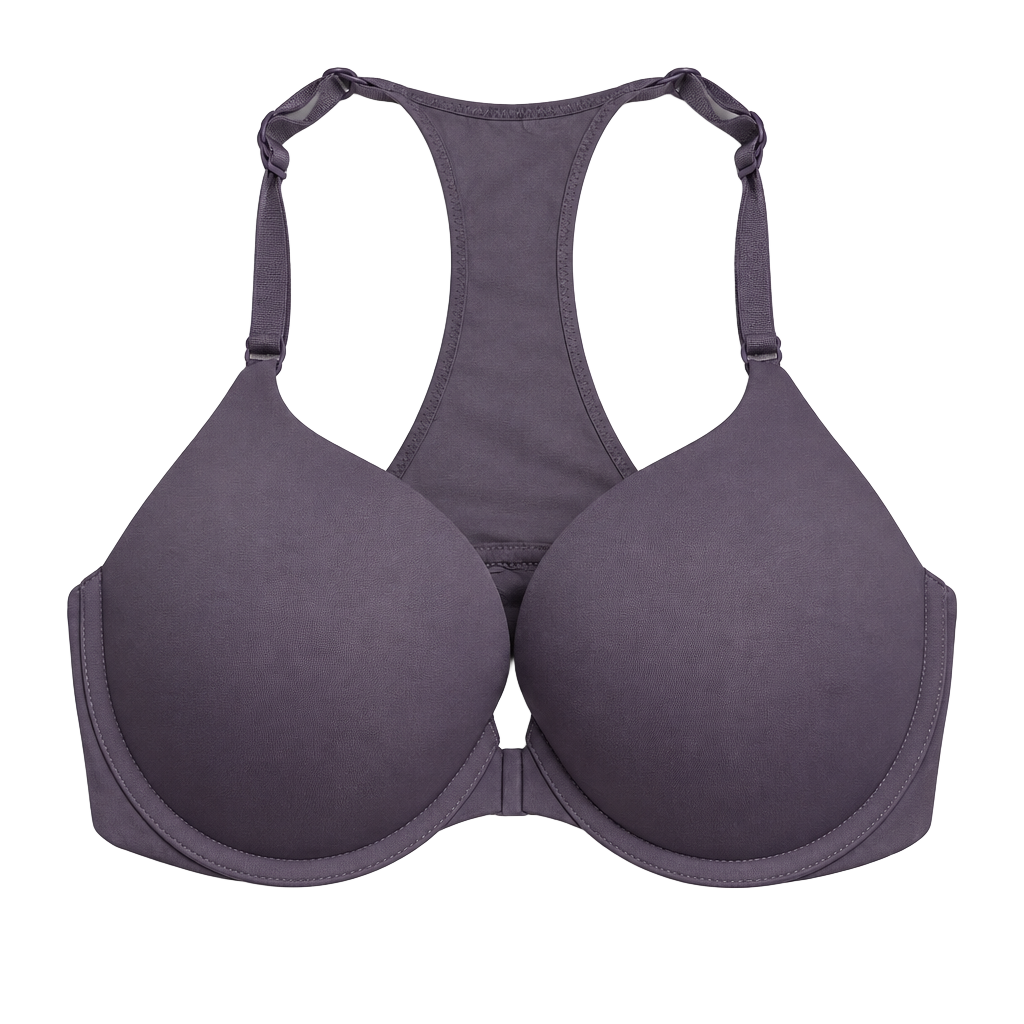 Victoria's Secret Perfect Shape Bra Size 34D Purple Front Close Racerback 1