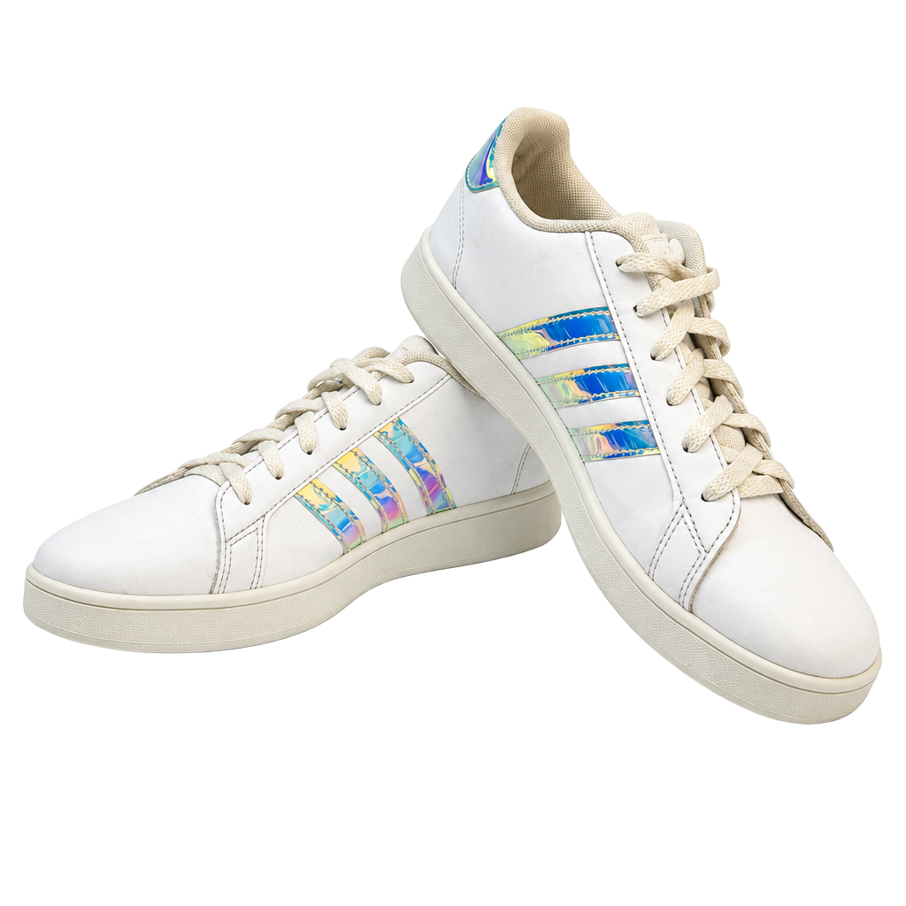 Adidas Grand Court Sneakers White Iridescent 1