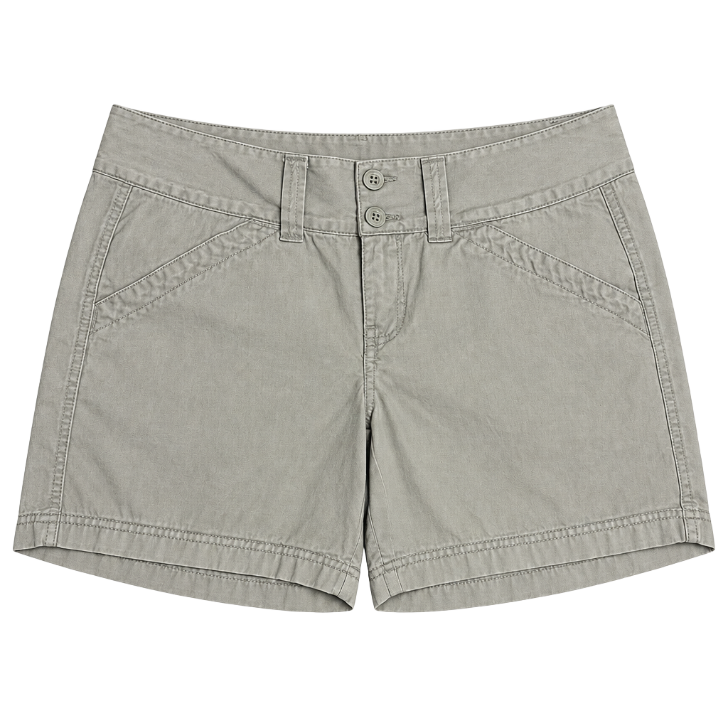 The North Face Utility Shorts Gray Canvas Outdoor Pockets 1
