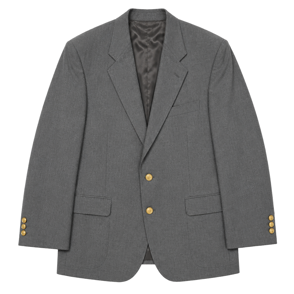 David Taylor Men's Gray Two-Button Blazer Sport Coat 1