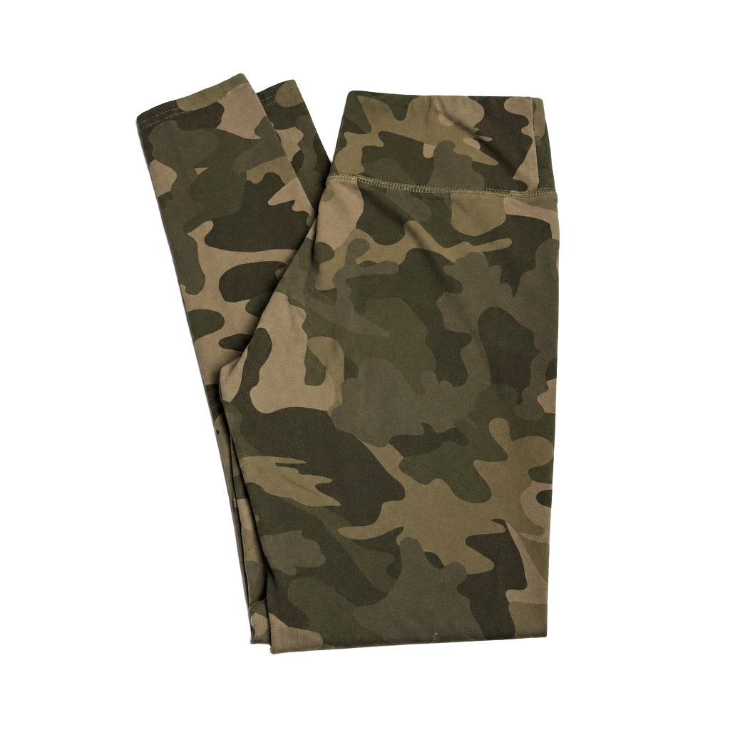 Wild Fable Camo Leggings Size M Green Brown Cotton Blend 1