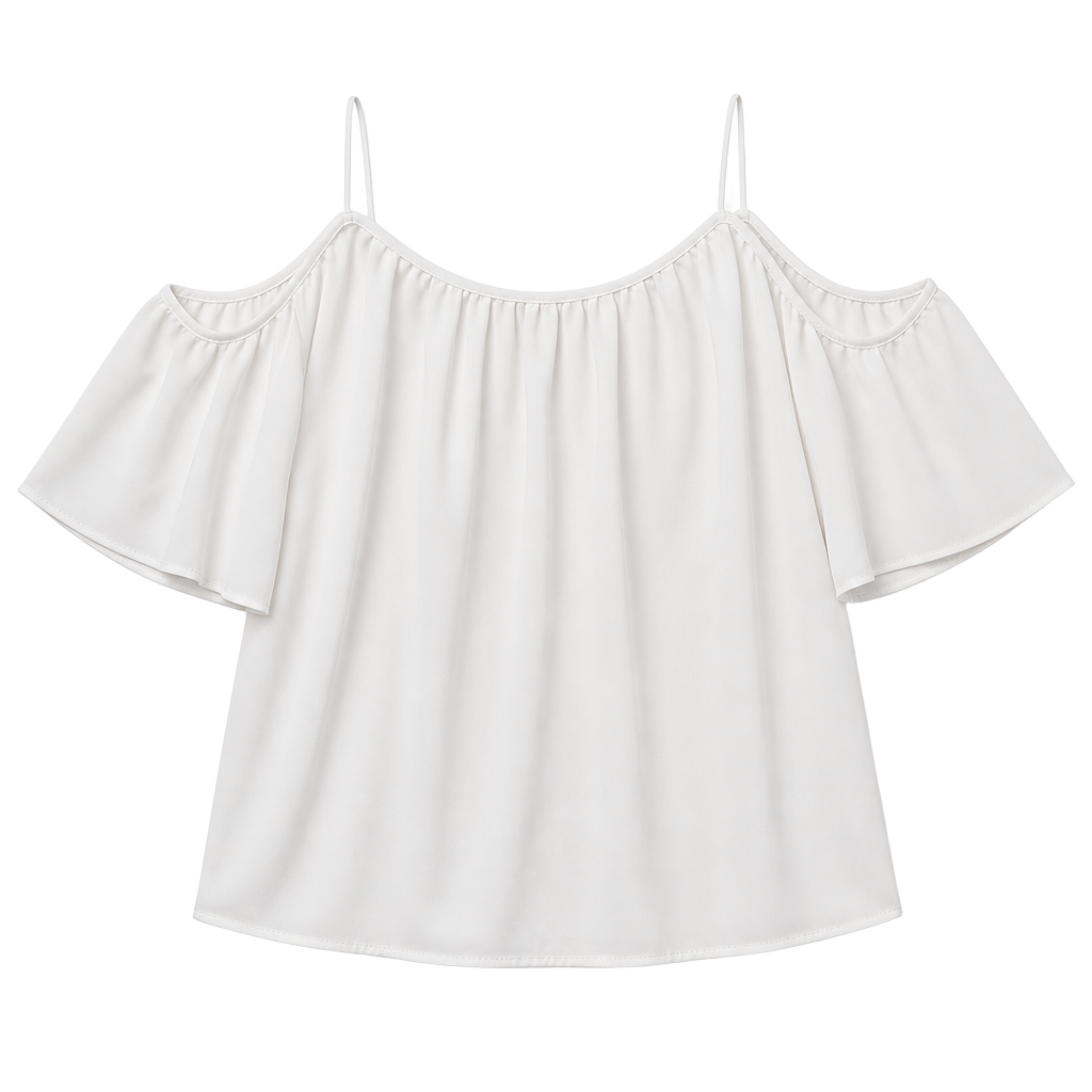 Calvin Klein Cold Shoulder Blouse Size M White 1