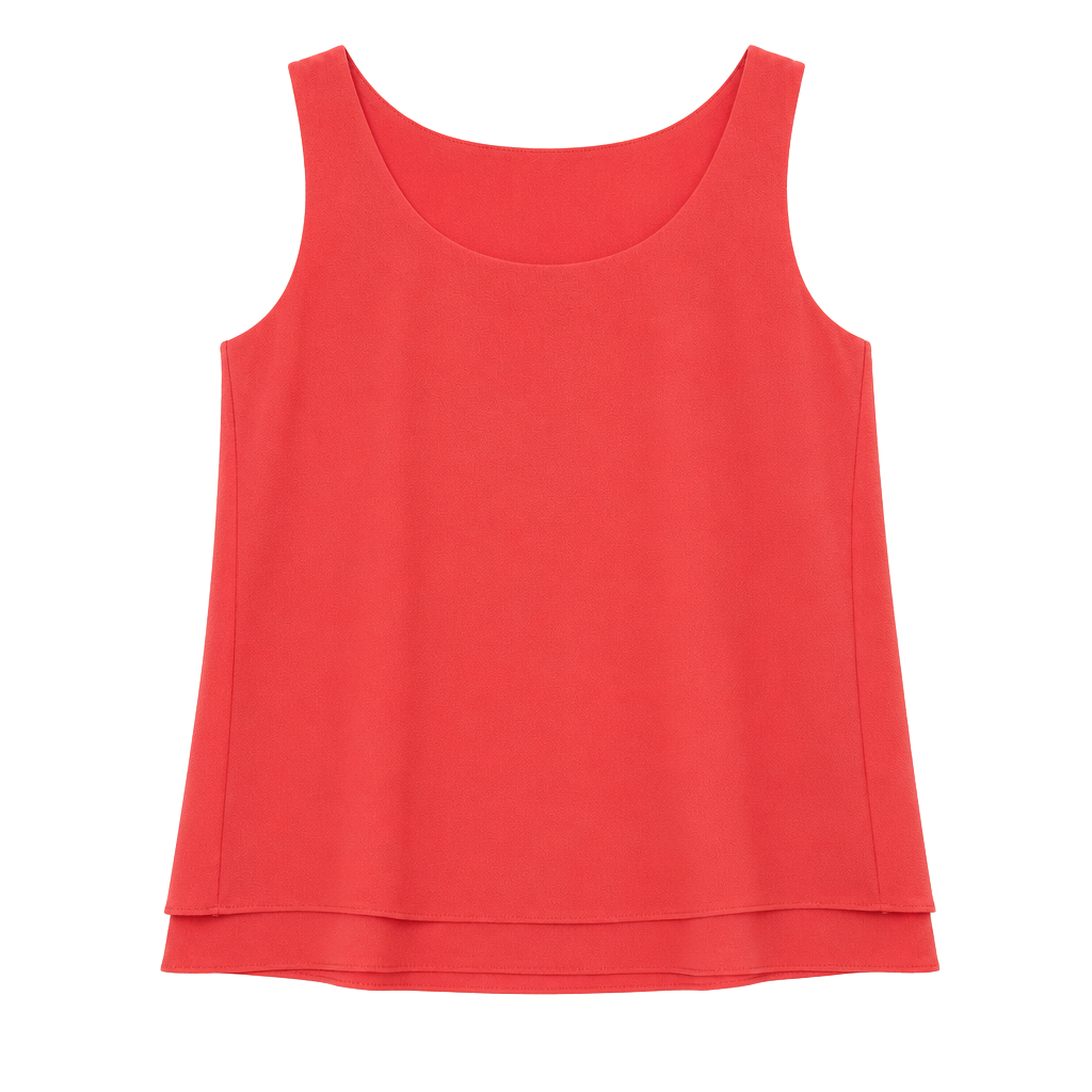 Banana Republic Tank Top Size S Coral Scoop Neck Layered 1