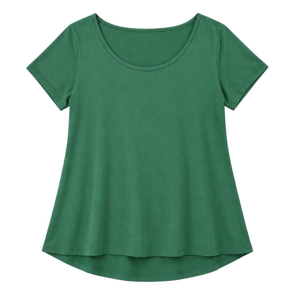 LuLaRoe T-Shirt Size S Green Modal Polyester Scoop Neck Short Sleeve 1