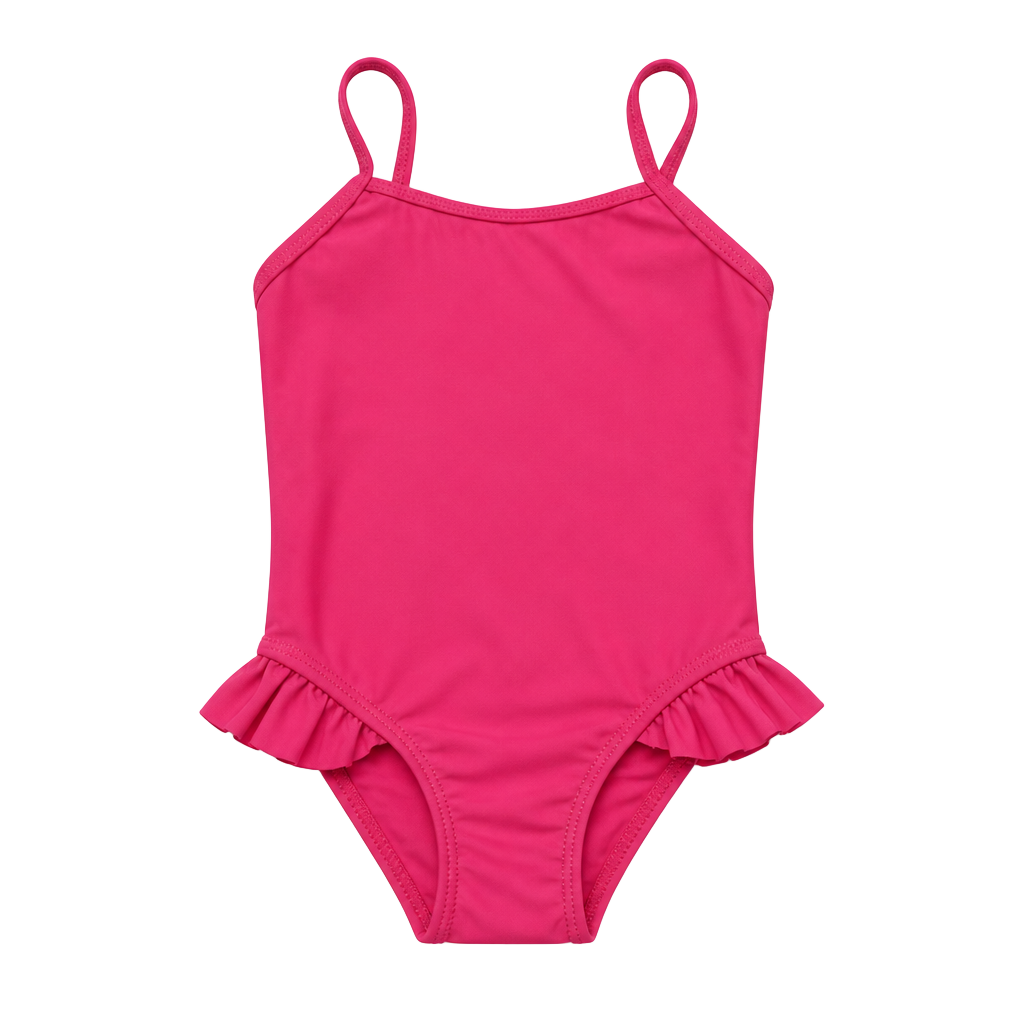 Wonder Nation Pink Ruffle One Piece Swimsuit 3T 1