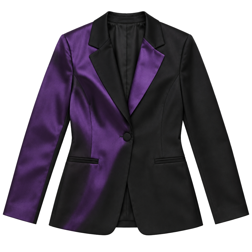 VINTAGE 52702 Rayon Velvet Jacket Black 1