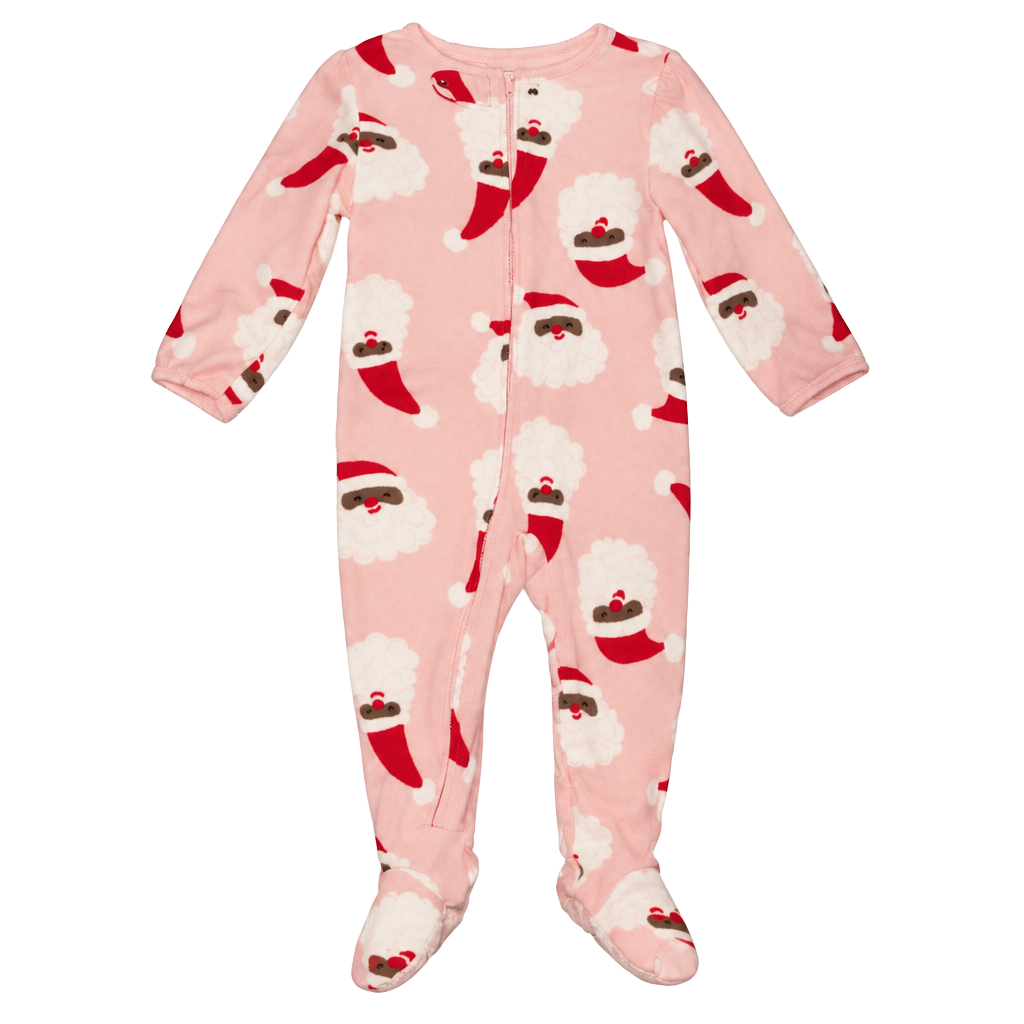 Christmas Carter's Santa Fleece Footed Pajamas Size 2T 1