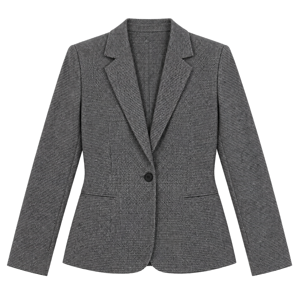 Vintage Leslie Fay Houndstooth Blazer Size 6 Petite work office attire 1