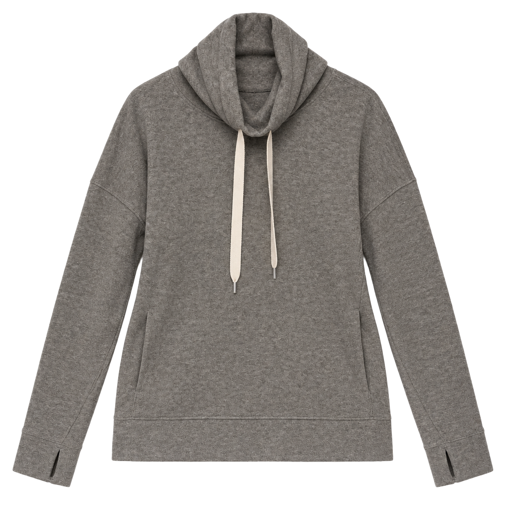 Lululemon Go Forward Pullover Size 8 Heathered Core Light Grey Fleece 1