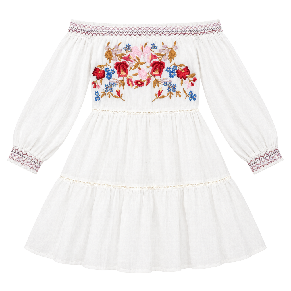 Free People Sun Beams Embroidered Mini Dress Size S 1