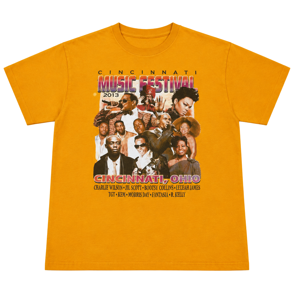 Anvil Cincinnati Music Festival 2013 T-Shirt Size XL Orange 1