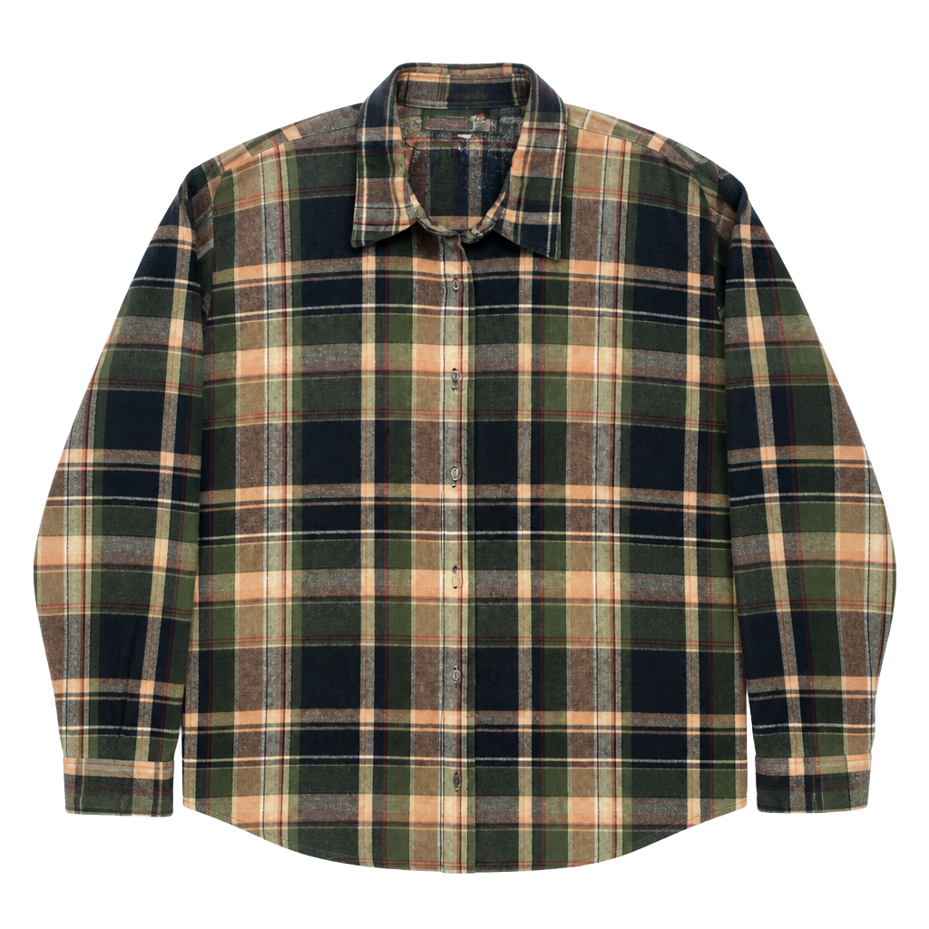 Aintree Vintage Plaid Long Sleeve Button-Down Shirt 1