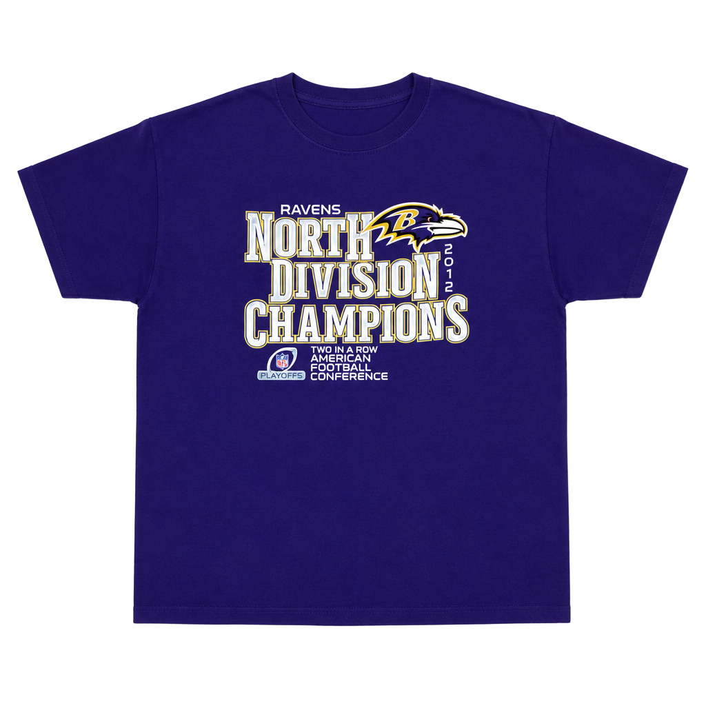 Baltimore Ravens 2012 North Division Champions NFL Team Apparel Graphic T-Shirt 1