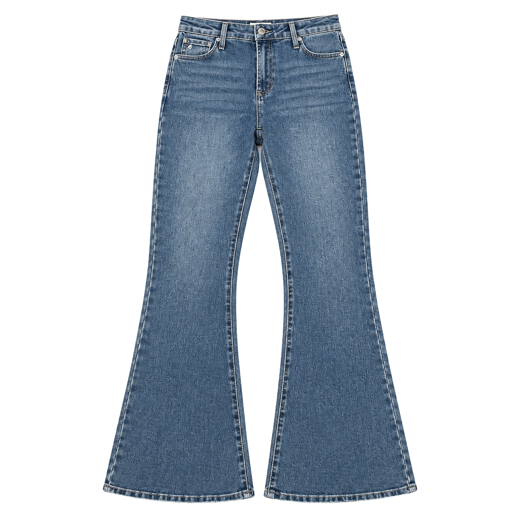 Juicy Couture Flare Jeans Size 3/26 Blue Denim Rhinestone Logo 1