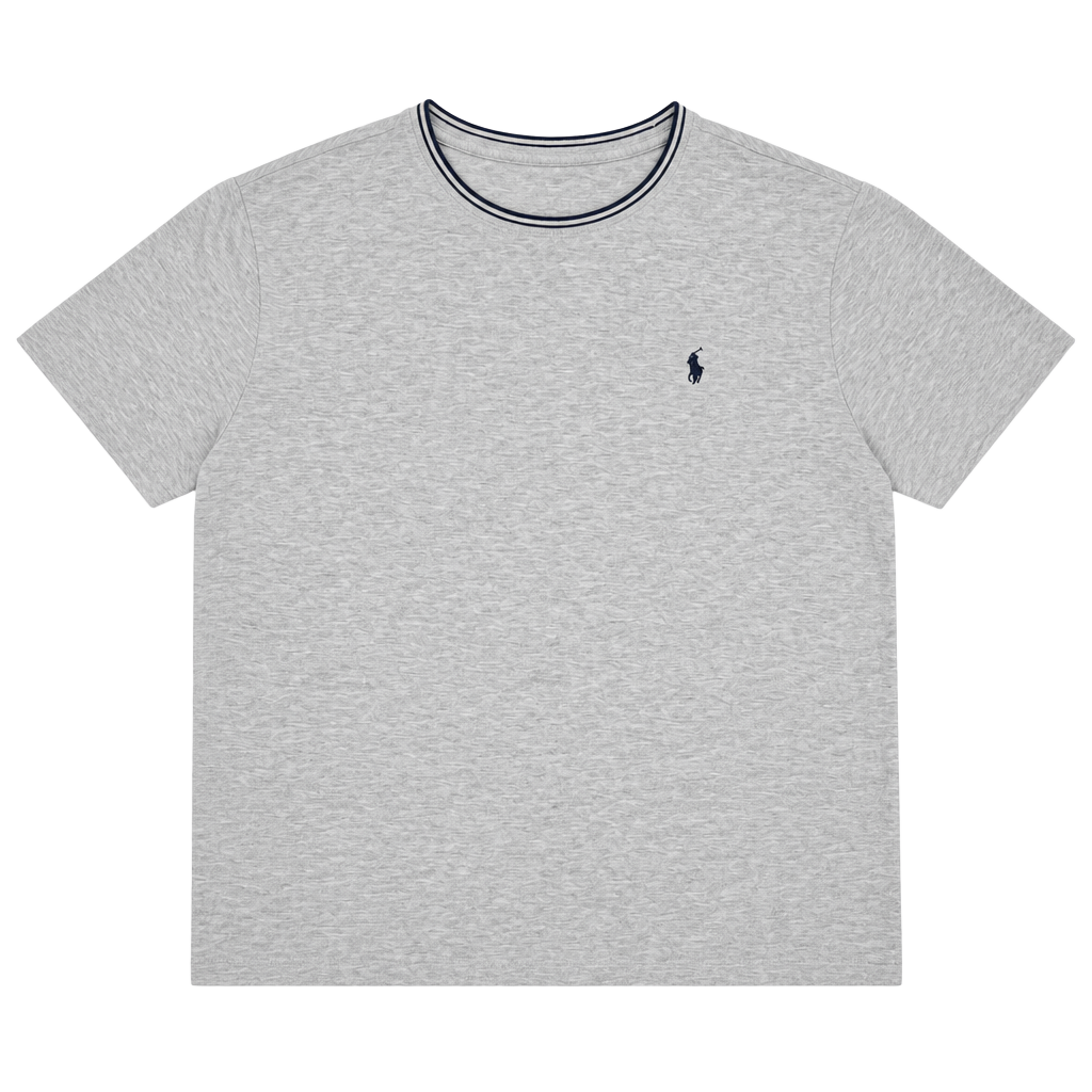 Polo Ralph Lauren Men's Gray Ringer Crew Neck T-Shirt with Pony Logo 1