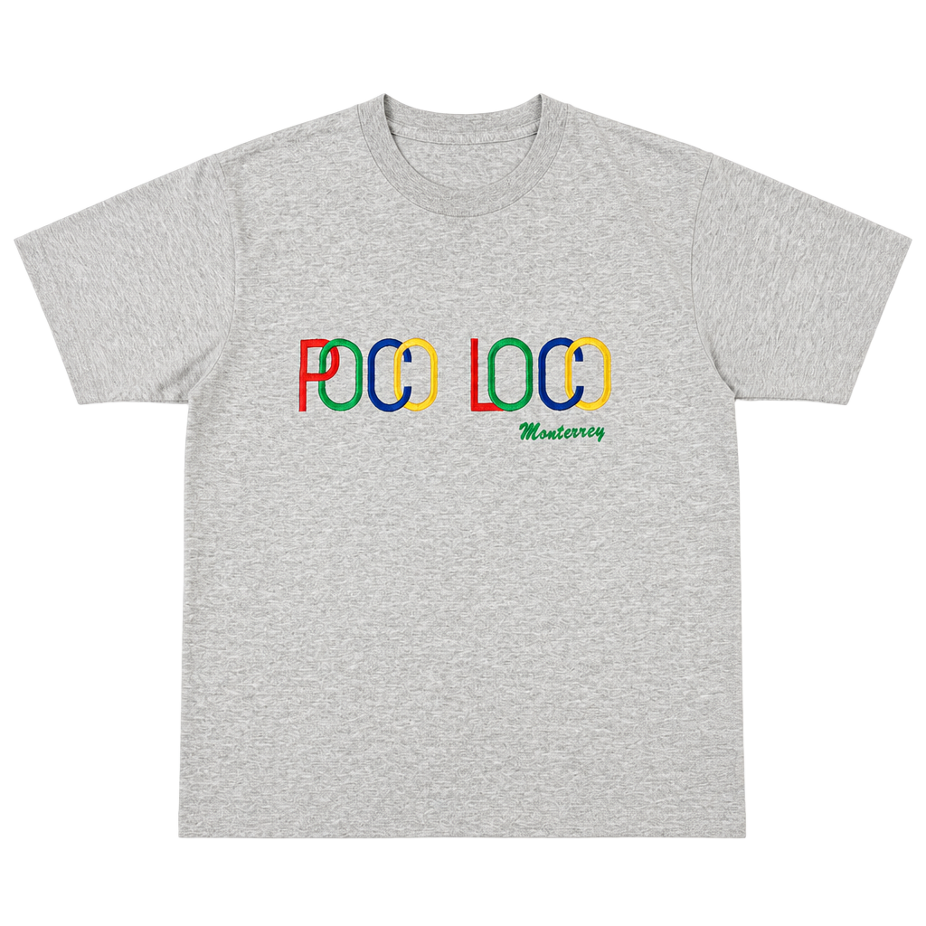 Vintage 90s Poco Loco Club Monterrey Embroidered Grey T-Shirt 1
