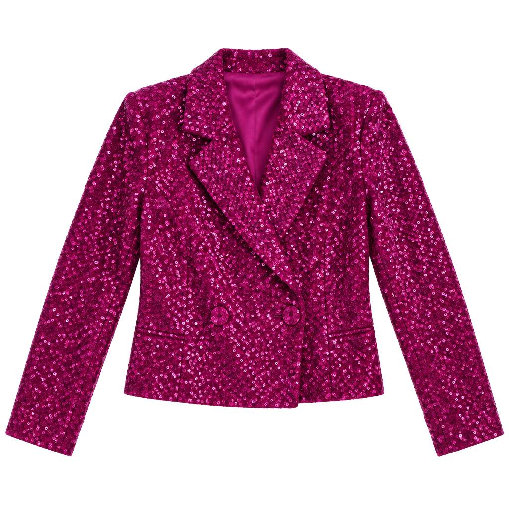 Forever 21 Sequin Blazer Hot Pink 1