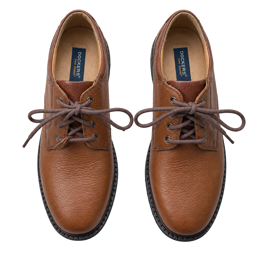 Dockers 2000โs stain defender Casual Oxford Shoes Brown Leather Size 8.5 1