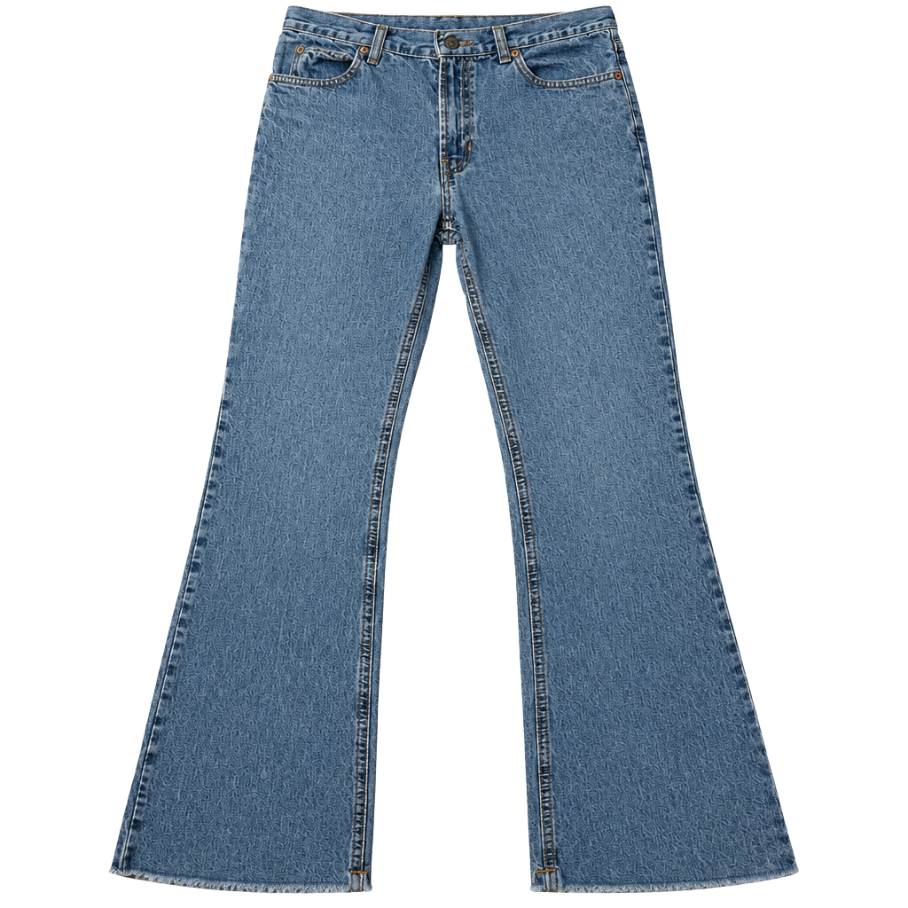 Old Navy Flare Jeans Size 4 Light Wash Denim Raw Hem Y2K 1