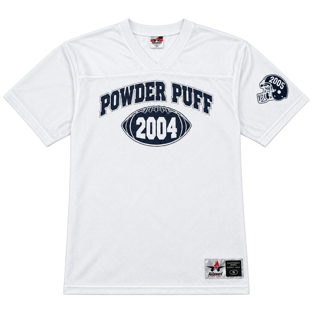 Alleson Athletic Powder Puff 2004 Football Jersey Size S White 1