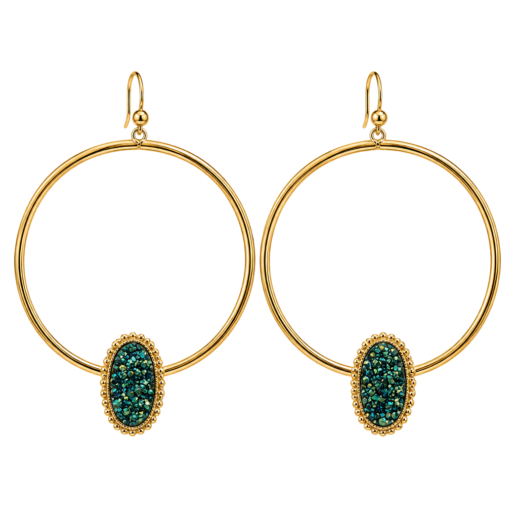 Kendra Scott Elora Earrings Rose Gold & Platinum Drusy Retired #0306 1
