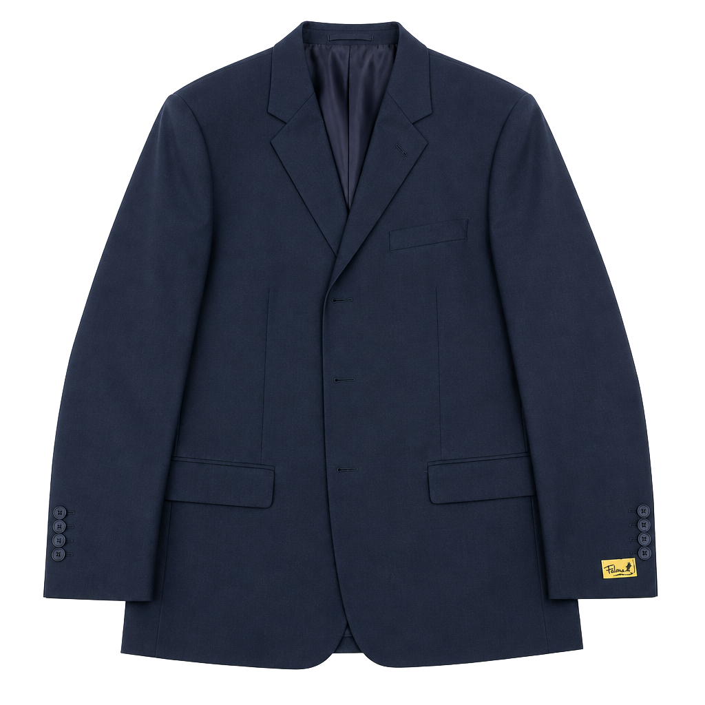 Falcone Superlative Collezione Black Single Breasted Blazer Sport Coat Super 150s 1