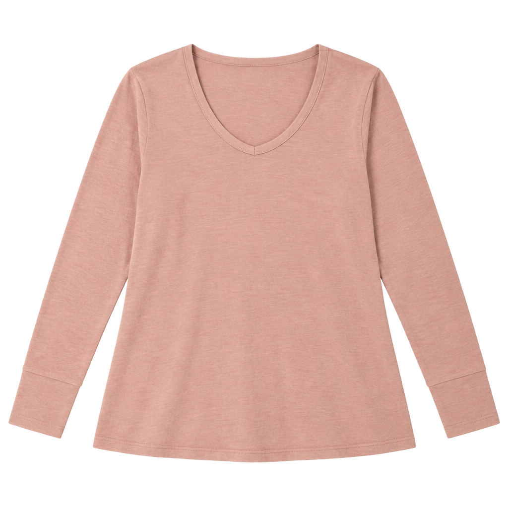 a.n.a A New Approach Women’s Large Dusty Rose Metallic Stripe Long Sleeve Top 1