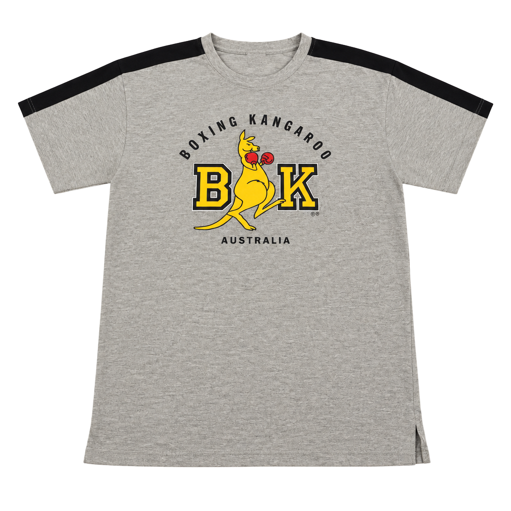 The Boxing Kangaroo Graphic T-Shirt Gray Australia Cotton 1