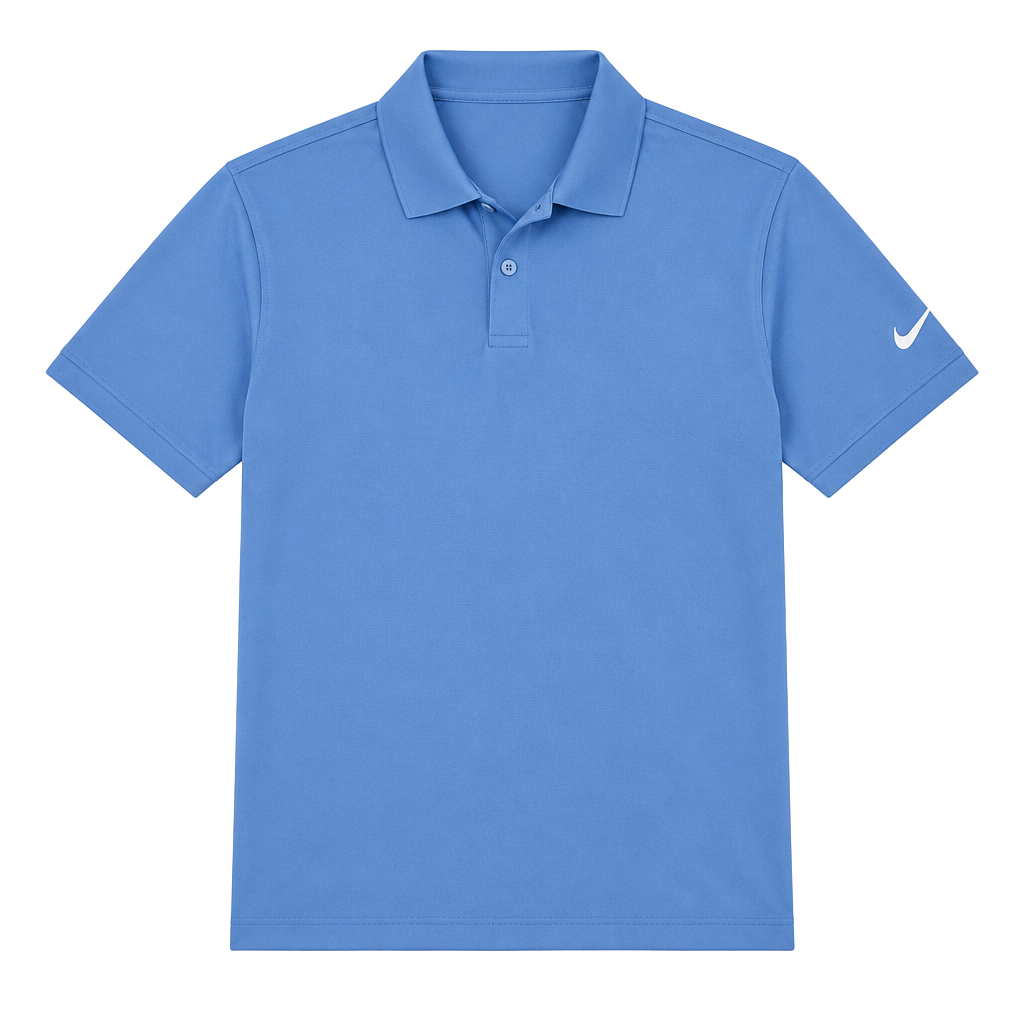 Nike Golf Polo Shirt Size L Blue Dri-FIT Short Sleeve 1