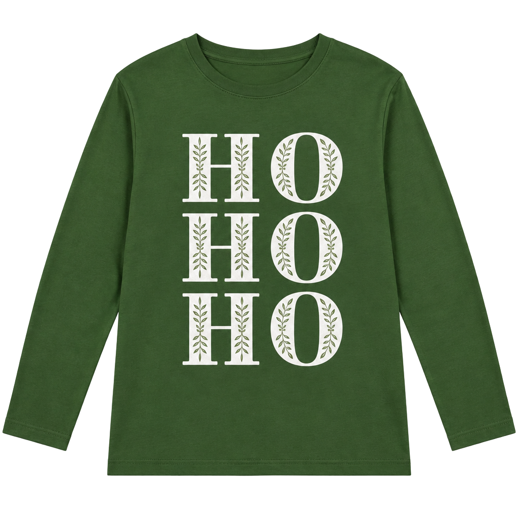 Old Navy Ho Ho Ho Long Sleeve Graphic T-Shirt Size 2X Green 1