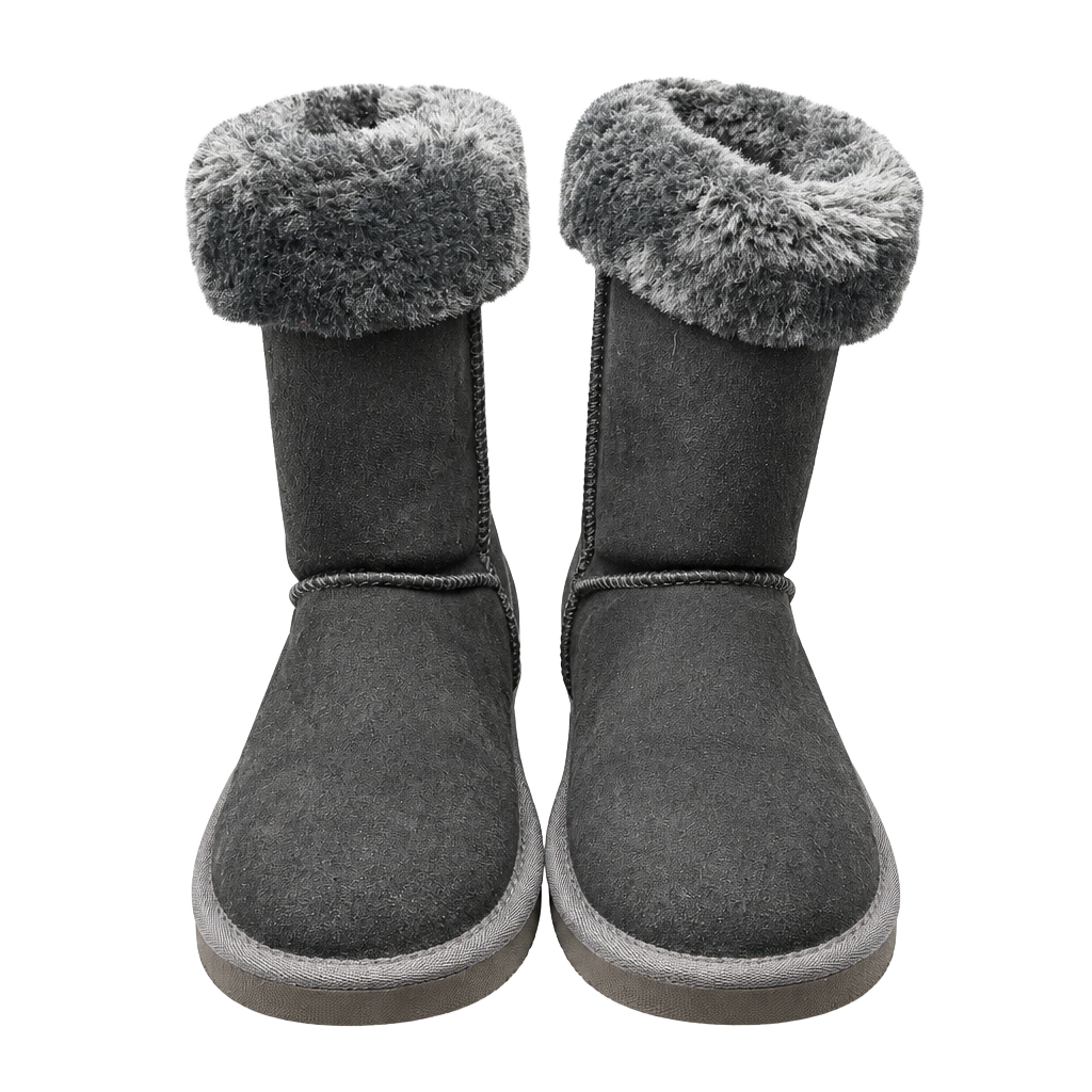 Koolaburra by UGG Barlee Suede Tall Winter Boots Black Fur Cuffed 1