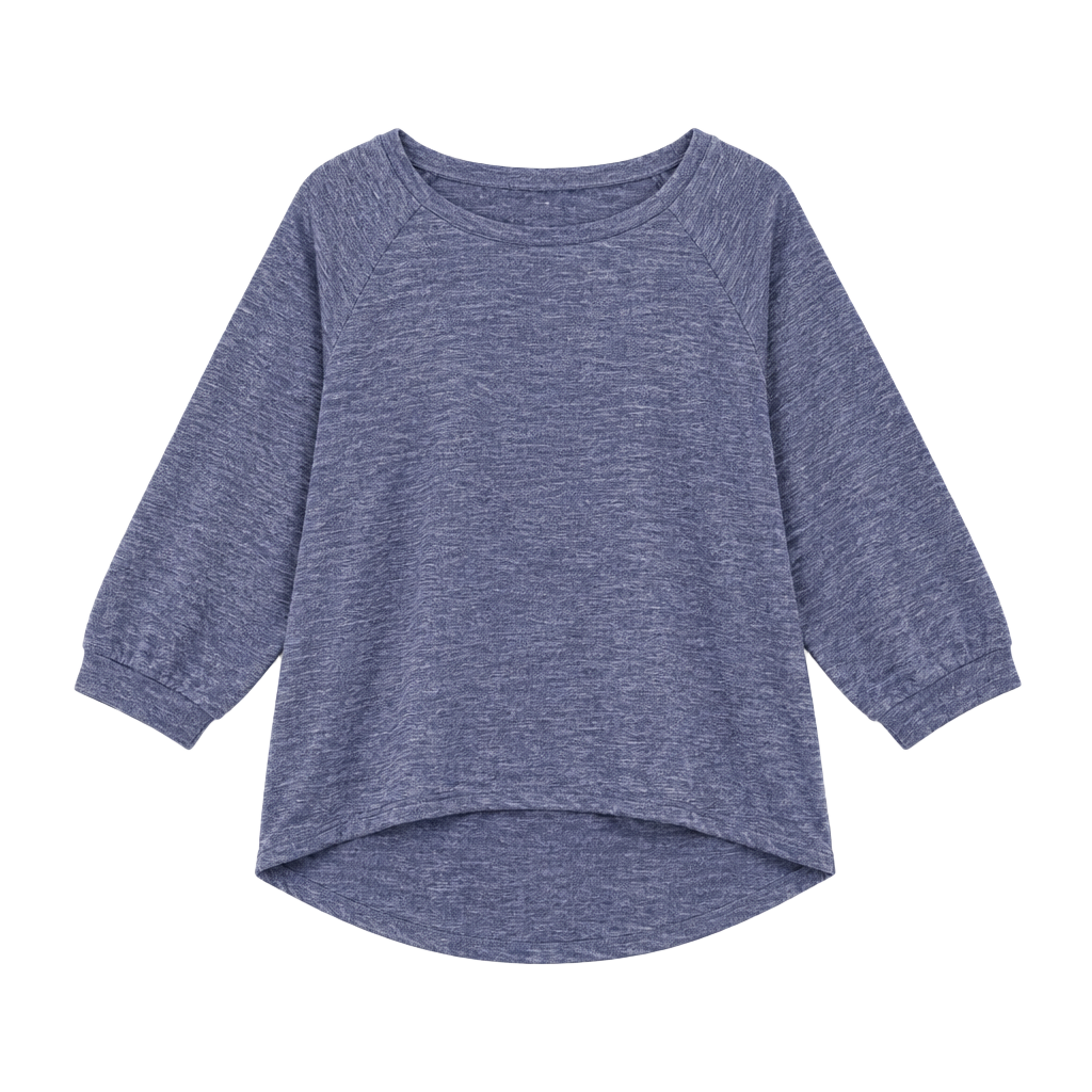 Simply Vera Vera Wang Sweater Size L Blue Space Dye Knit V-Neck Pullover 1