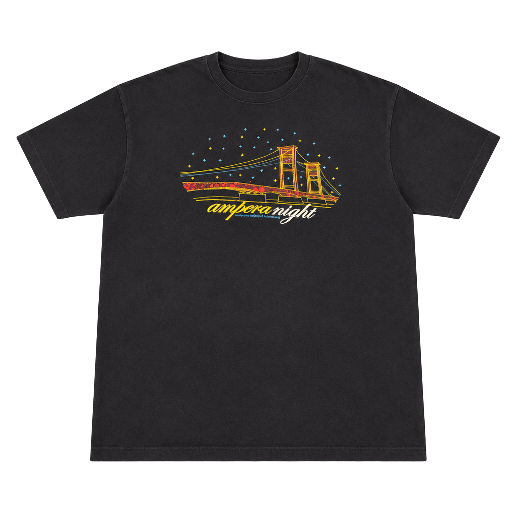 Nyenyes Palembang Ampera Night Graphic T-Shirt Black 1