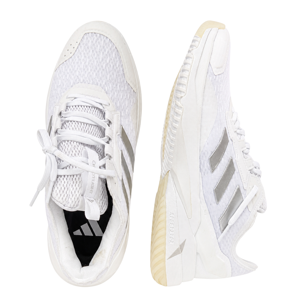 Adidas Women's Crazyflight Volleyball Shoes - Cloud White / Silver Metallic Size 11 1/2 1