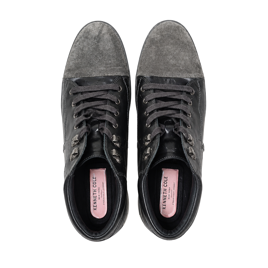Kenneth Cole New York Black Leather and Suede High Top Sneakers 1