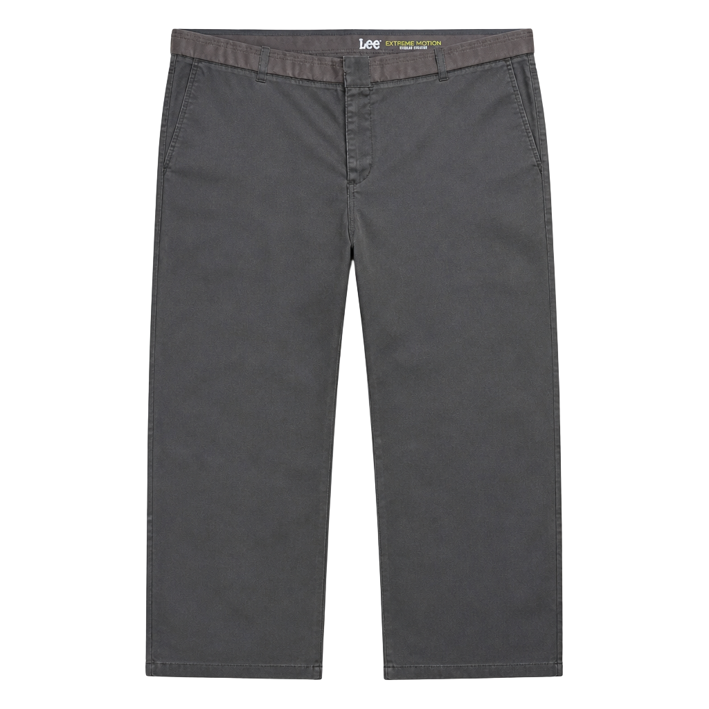 Lee Men's Big & Tall Extreme Motion Flat Front Regular Straight Pant Black 52W X 30L 1