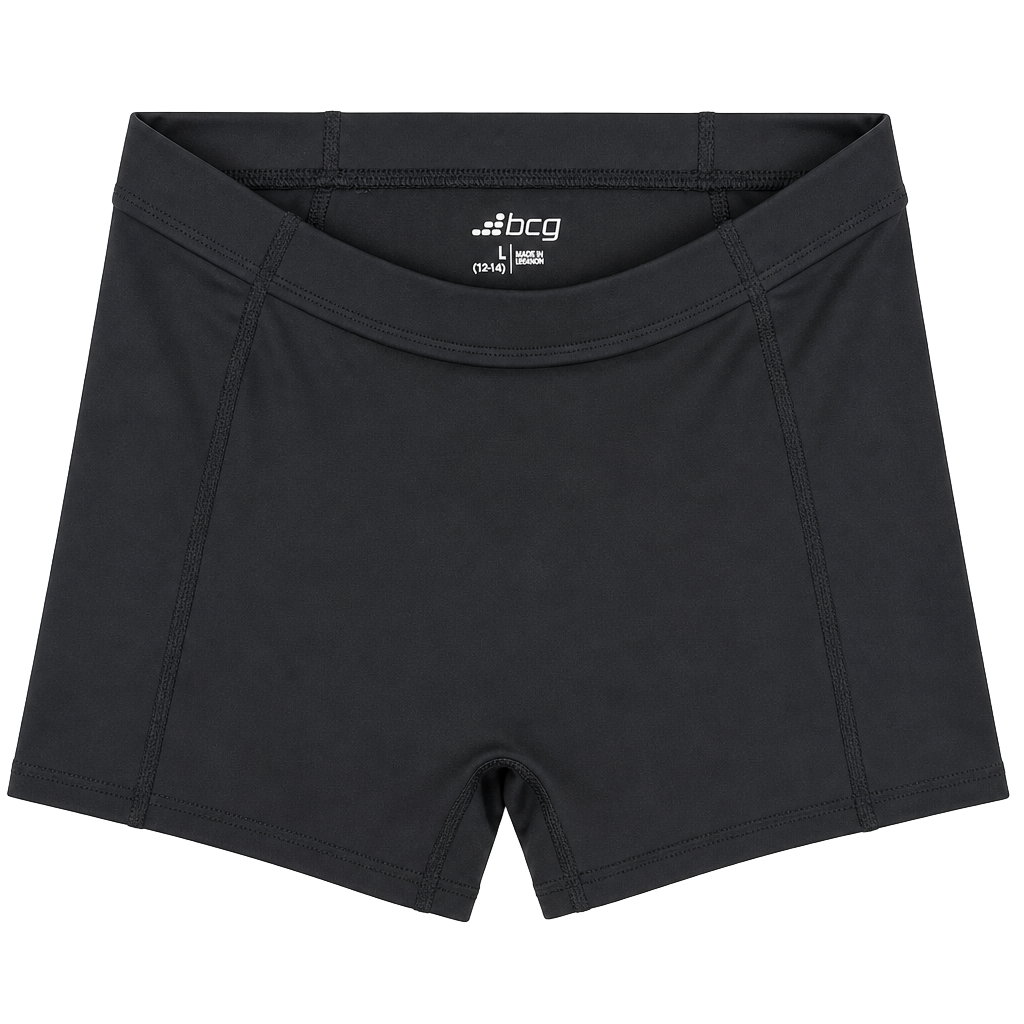 BCG Girls Black Compression Shorts Size L (12–14) Athletic Performance
1