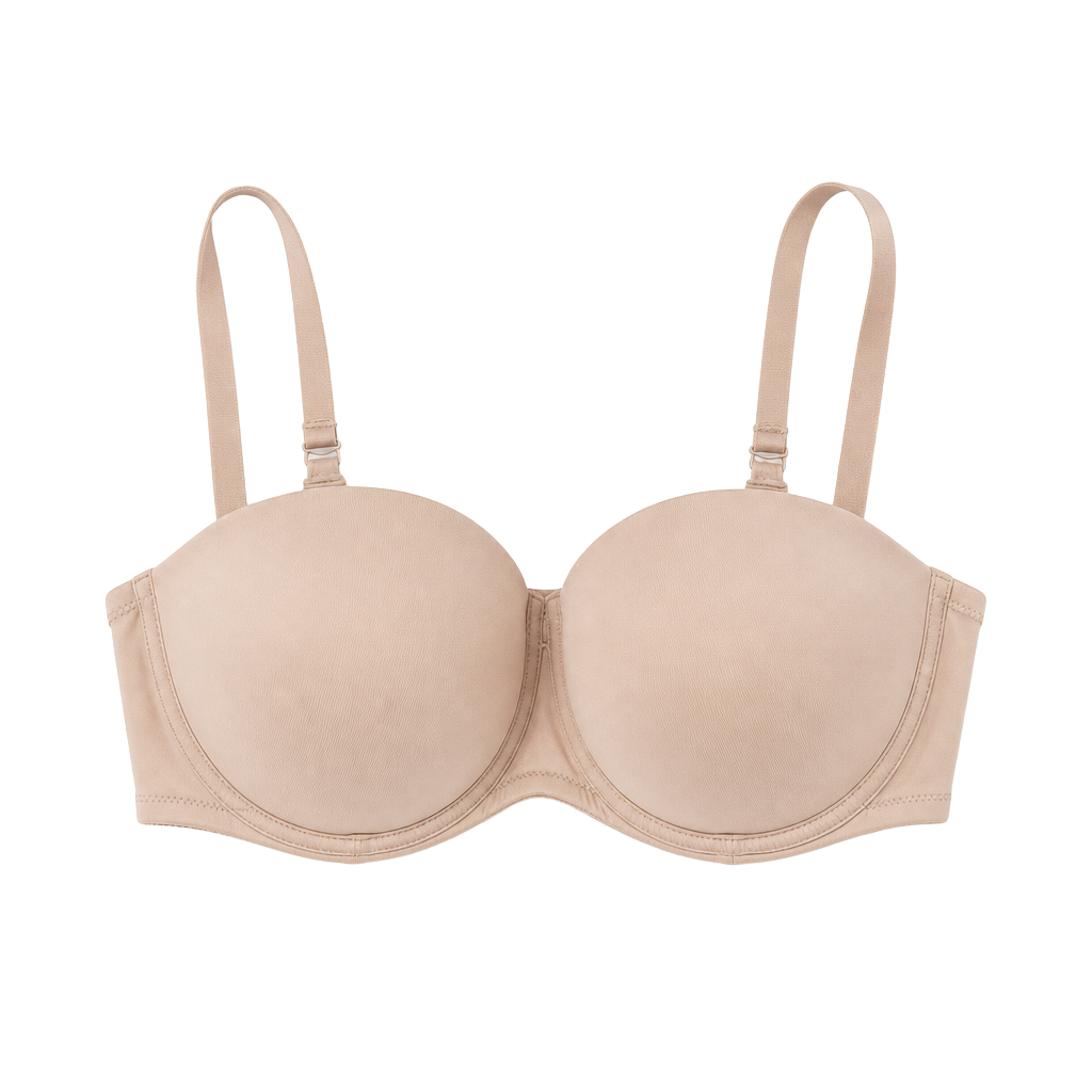 Optional Strapless PINK Victoria's Secret Bra Size 34D Nude Pink Underwire 1
