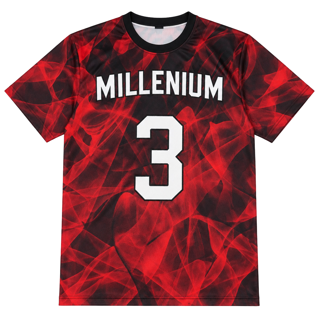 Illenium Red Smoke Baseball Jersey Size M 1