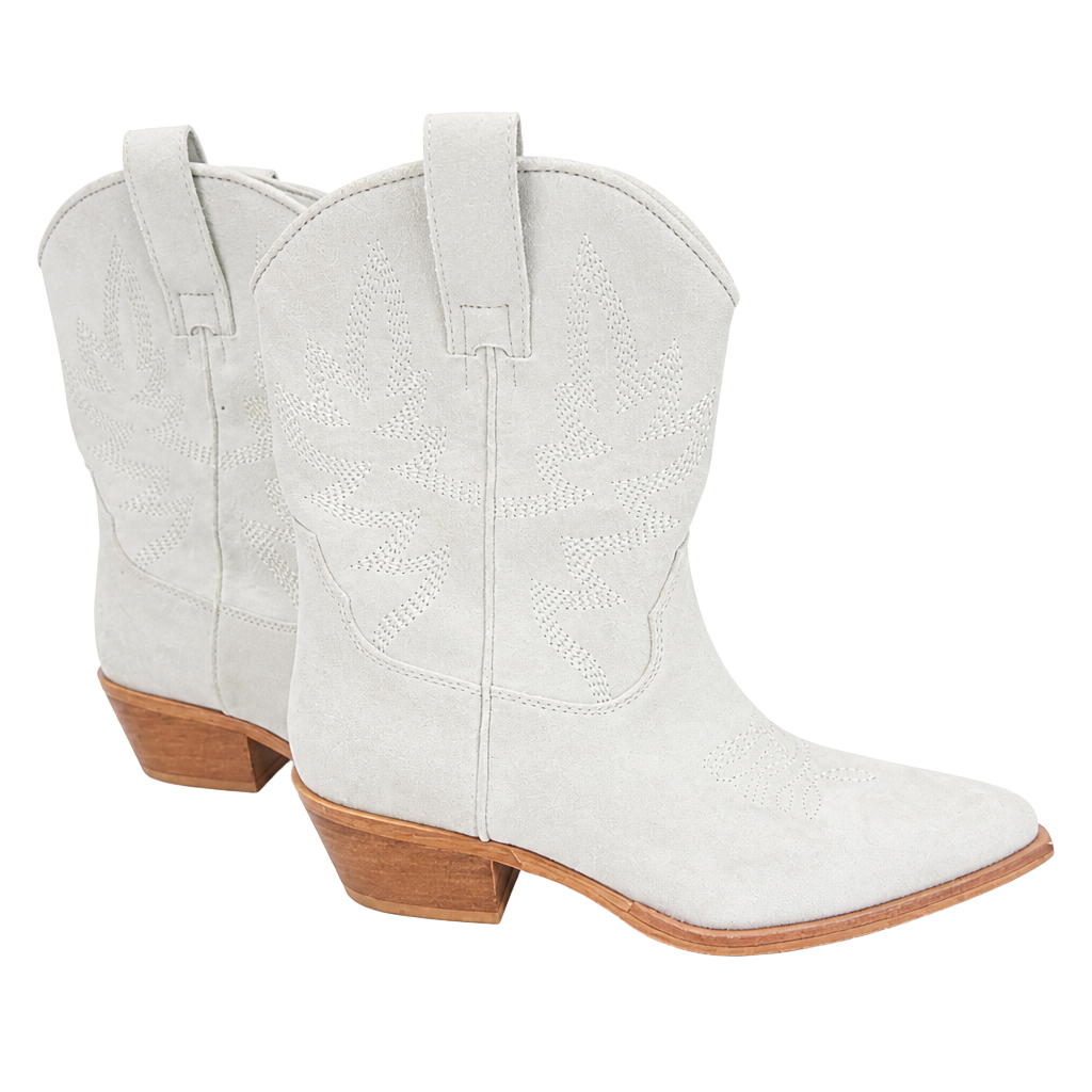 Mi.iM Claire Embroidered Western Mid-Calf Cowboy Boots in Light Blue 1