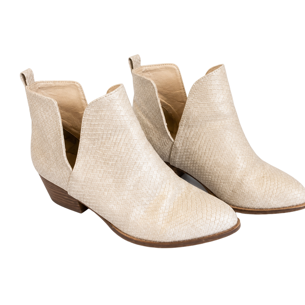CL by Laundry Snakeskin Print Ankle Booties 1