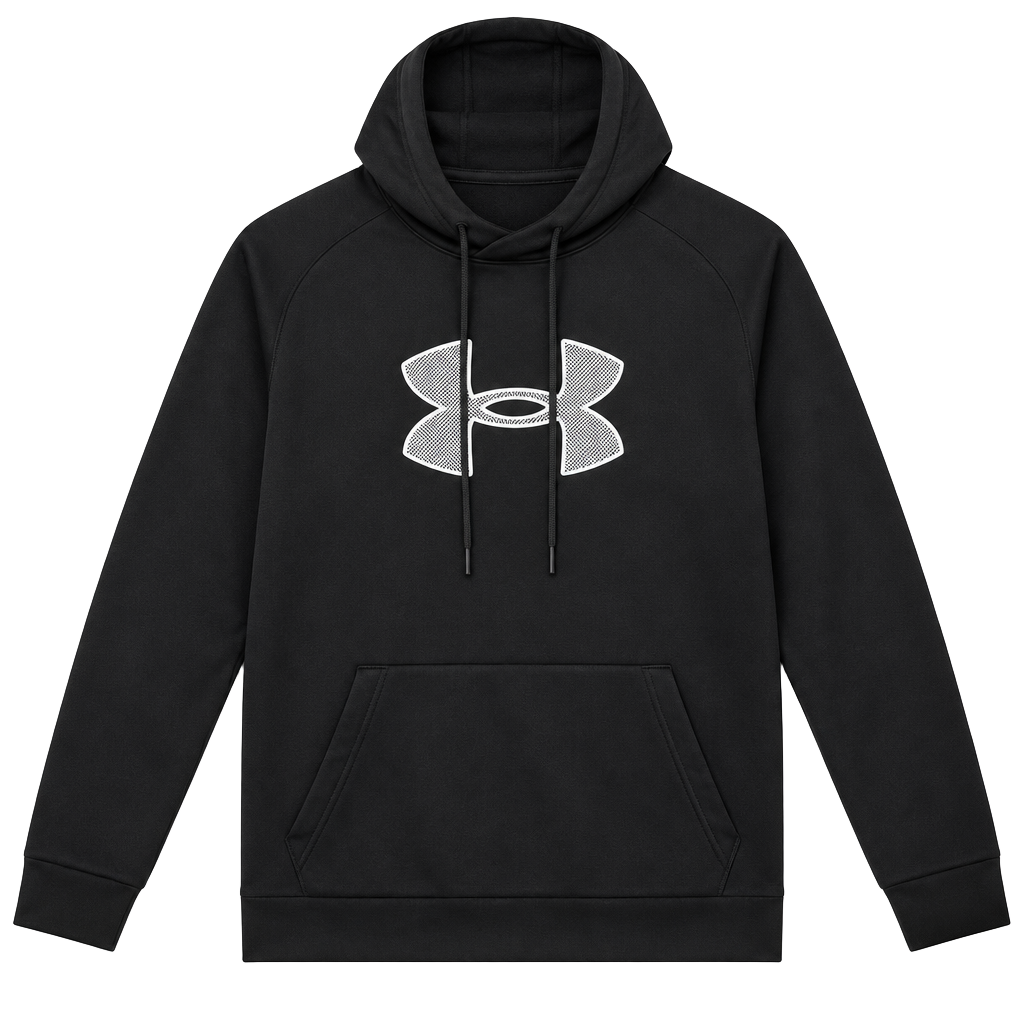 Under Armour Fleece Big Logo Hoodie Size 2XL Black 1
