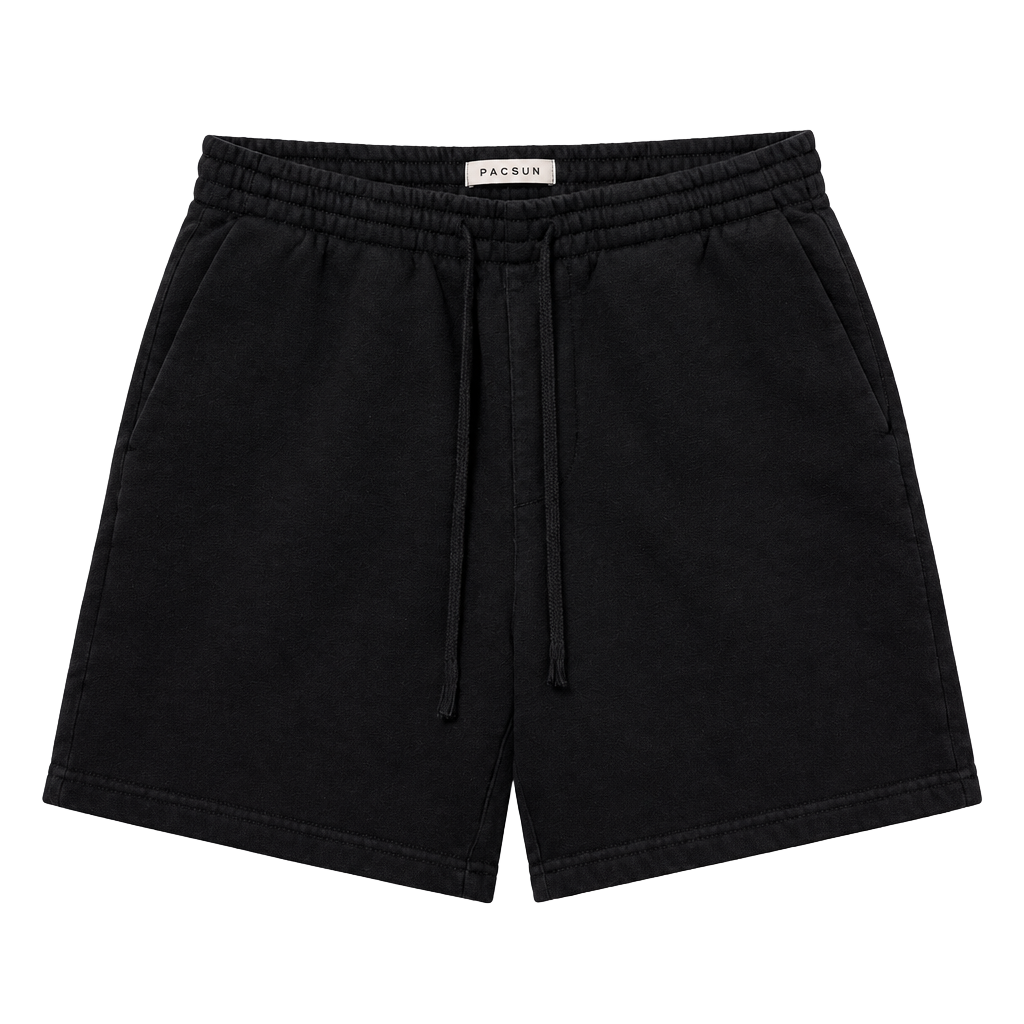 Pacsun Volley Sweatshorts Size S Black Fleece Pull On 1