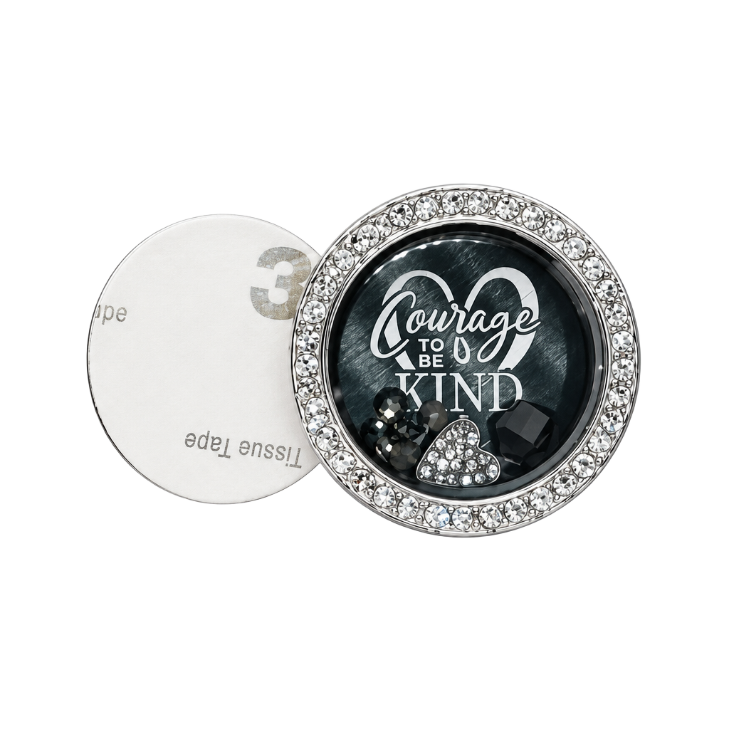 Origami Owl Large Stick-it Twist Locket w/plate, charms & stardust 1