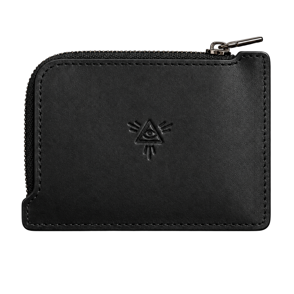 Origami Owl “One World Undivided” Leather Zipper Wallet Black 1