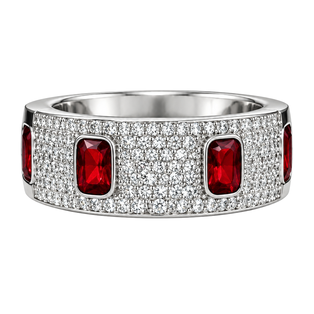 Origami Owl Siam Crystal Pave Ring Size 10 Silver-Tone 1