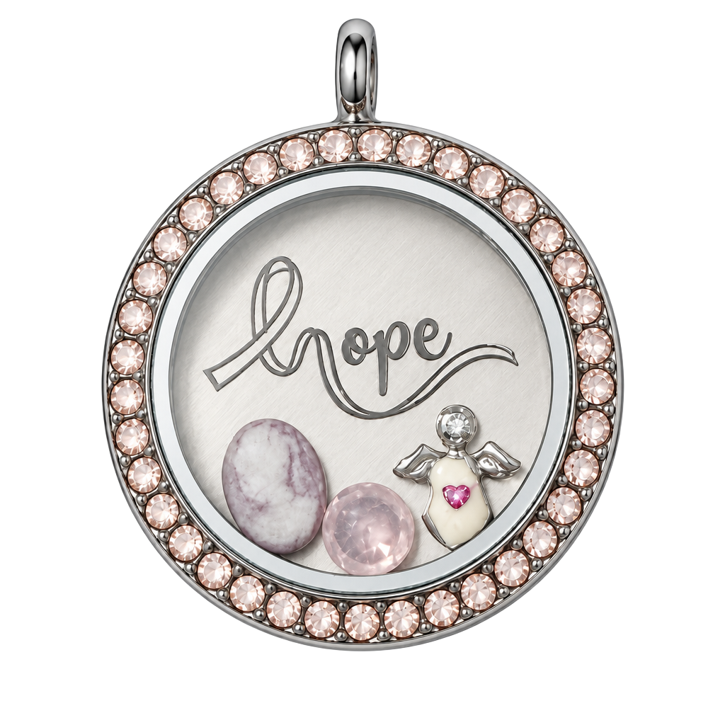 Origami Owl Living Locket Hope Crystal Pendant 1
