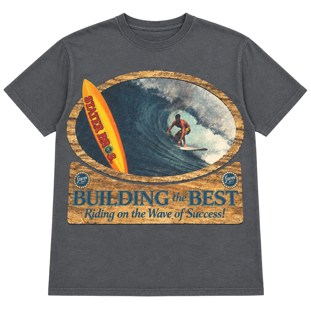 Stater Bros T-Shirt Size 2XL surfing Graphic grey 1