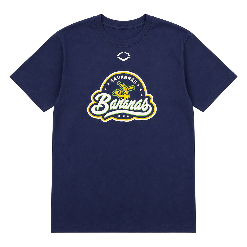 EvoShield Savannah Bananas All Star Circle Patch Navy T-Shirt 1