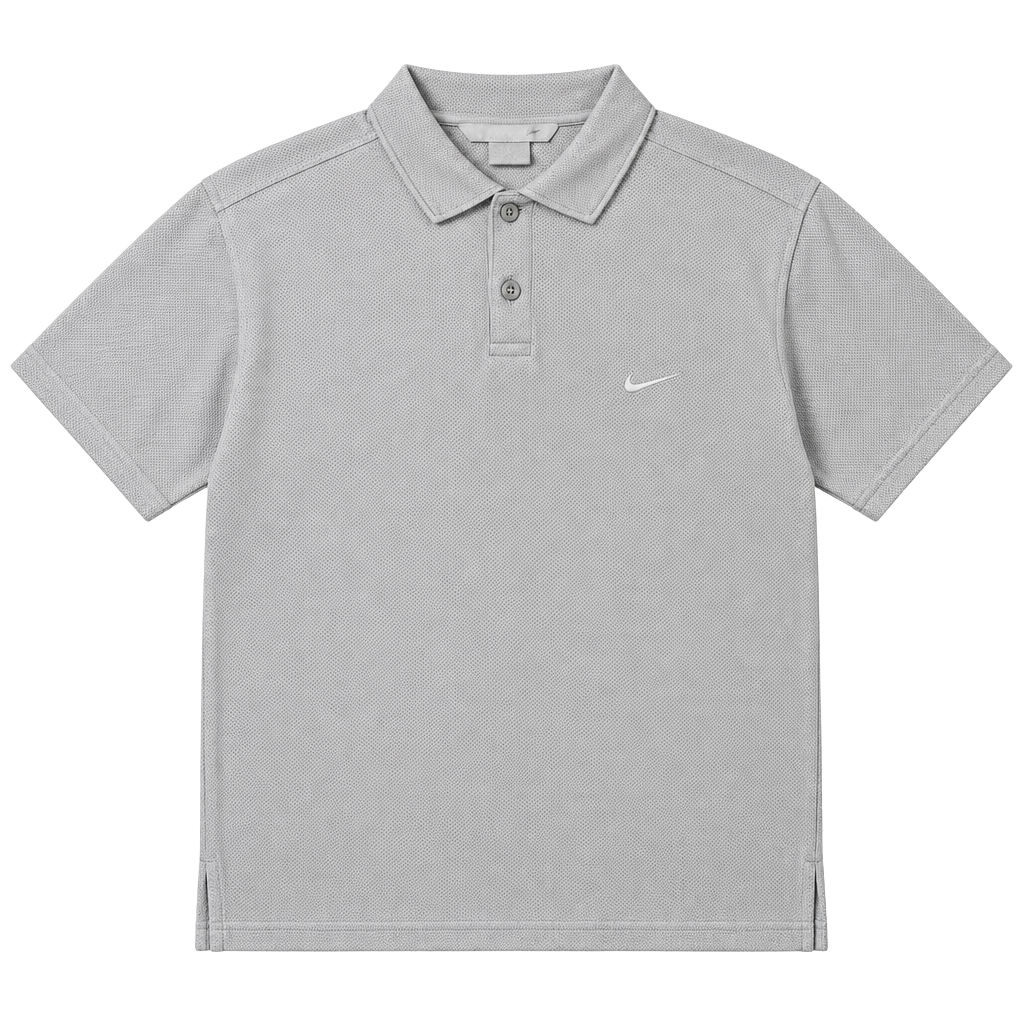 Vintage 2000s Nike Polo Shirt Size M Gray Mesh Golf 1